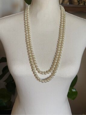 Vintage Genuine South Sea South Pacific Pearl Necklace Long